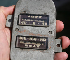 38 1938 Graham Vintage Amp & Water Temperature Duplex Gauge Cluster