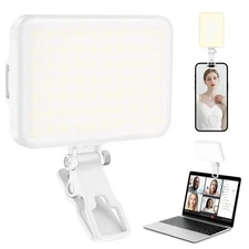 60 LED Portable Selfie Light Video Conference Lighting with Clip & Camera Tri...