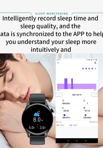 GT3 Pro Smartwatch Bluetooth 5.0 Call SMS UK Men Women Waterproof Sport Fitness - 第 6/8 張圖片