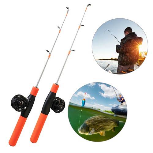 Fishing Pole Fishing Tackle Ice Fishing Rod with Handle for Travel Use Premium