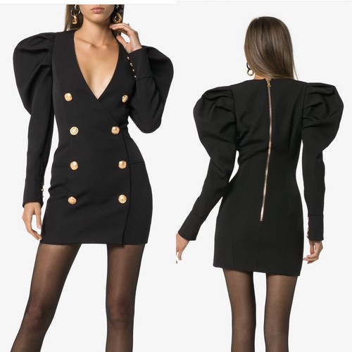 NWT Balmain Double Breasted Puff Sleeve 