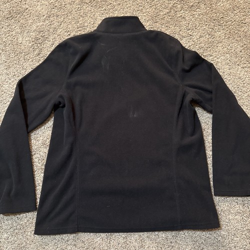 Eddie Bauer Top Quarter Zip Fleece Black Baselayer L Pullover Gorpcore Outdoor - Picture 10 of 10