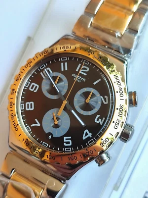 SWATCH+IRONY NEW CHRONO+YVS427G GOLDEN YOUTH+NEU/NEW - Bild 1 von 3