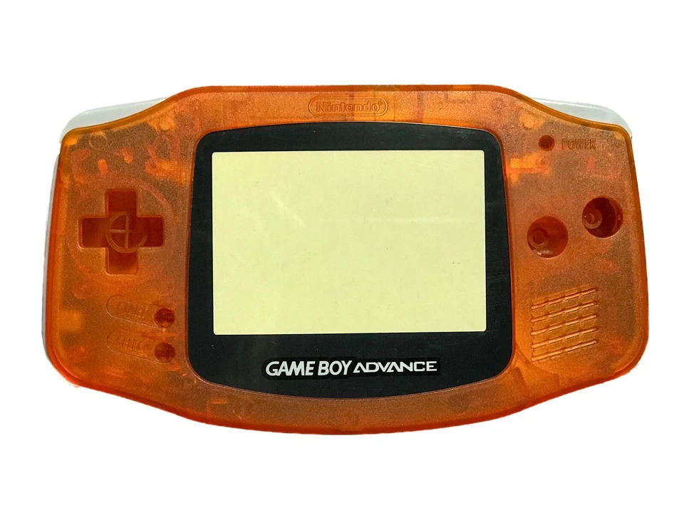 Nintendo Game Boy Advance GBA V2 IPS LCD Kit Housing Shell CLEAR ORANGE PRE-CUT - Image 2 of 4