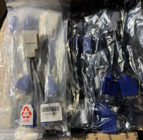 NEW LOT (50) HP 338285-008 DMS-59 Male- Dual VGA Female Y-Splitter Cable Adapter