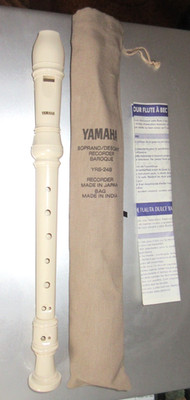 Yamaha YRS-24B Soprano Recorder with Baroque Fingering NWOT with WHISTLE BOOK