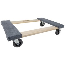 Wood 4-Wheel Dolly, Carpeted