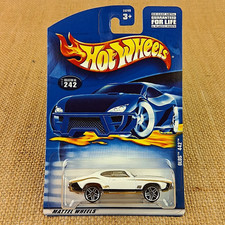 2000 Hot Wheels #242 Olds 442 White Mainline Chrome PR5