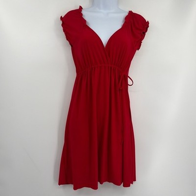 dynamite red dress Dynamite! Yes youll blow their minds. 1960s style Fire Engine Red Lurex Stretch One Shoulder Dress. What a dynamite dress. Bright red figure hugging lurex . One shoulder bodice with flat bow. Darted