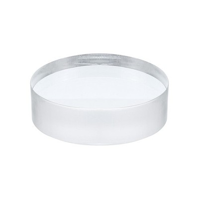 Acrylic Display Stand Base 4x1.2 Inch Solid Clear Cylinder Round Display Riser *