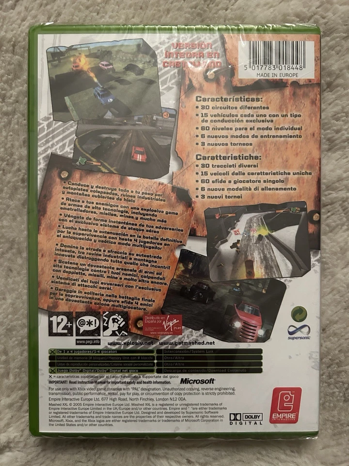 Brand New: Mashed Fully Loaded XXL (Microsoft Xbox Original) - PAL - Sealed!  - Image 2 of 3
