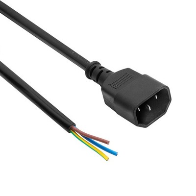 Akyga Netzkabel AK-OT-09C 1.8m Schwarz Kupferdraht IEC C14