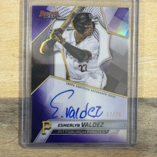 ESMERLYN VALDEZ PURPLE AUTO /75 BOWMANS BEST 2025 REFRACTOR PIRATES 🏴‍☠️ B25-EV