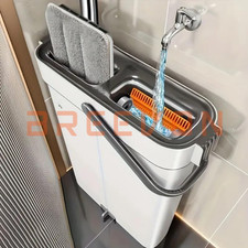 Premium Flat Mop and Bucket Set - Separates Clean & Dirty Water