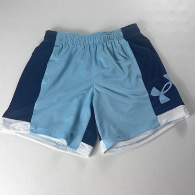 Under Armour Women UA Baseline 6'' Basketball Shorts Blue Navy XS 1370301-490 NWT