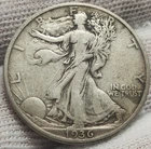 1936 P Walking Liberty Half Dollar - 90% Silver - Great For Albums - WL-36p5