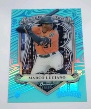 2024 Bowman Sterling Marco Luciano RC Sterling Tek 09/10 Aqua Acetate GIANTS 
