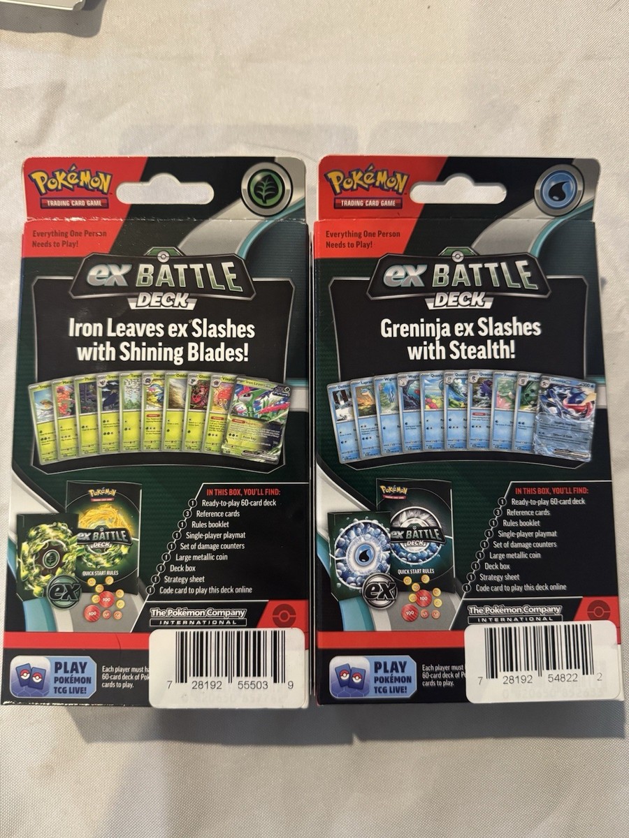 Pokémon TCG: 1 Iron Leaves EX Battle Deck + 1 Greninja EX Battle