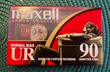Maxell UR 90 Minute Blank Audio Cassette Tapes Normal Bias NEW SEALED