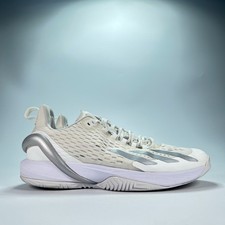 Adidas Adizero Cybersonic White Silver Lace Up Tennis Shoes IG9516 Womens Size 9