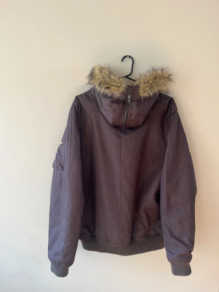 Woolrich Jacket Fur Hooded Purple Size Women XXL - Image 2 of 4