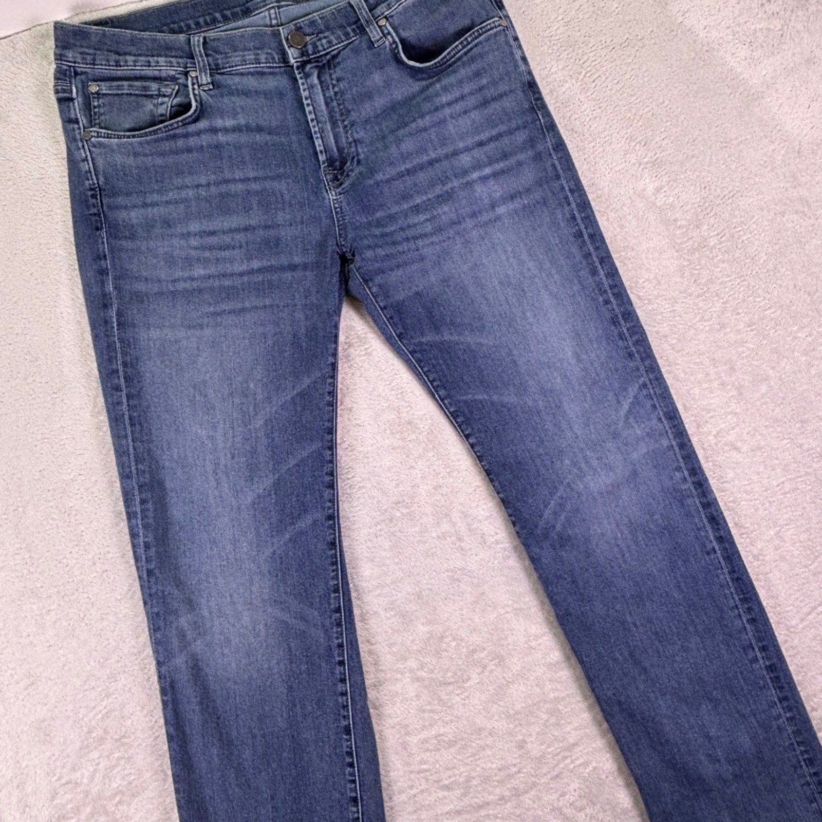 's Austyn Relaxed Straight Leg Jeans 36 Blue Stretch Denim