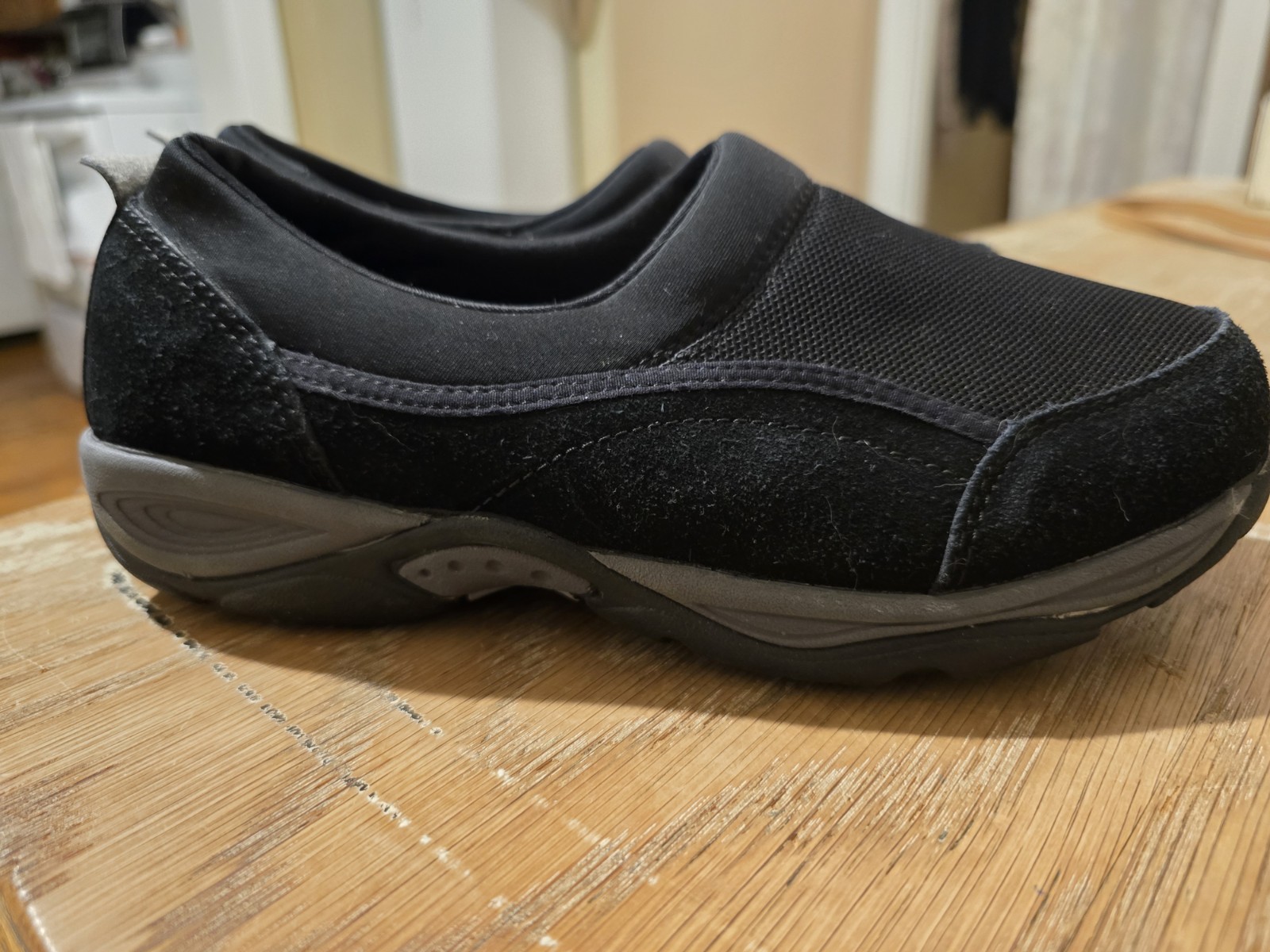 Womens Size 6 Explore24 Easyspirit Traveltime Esebnor Black Suede Shoes Comfort