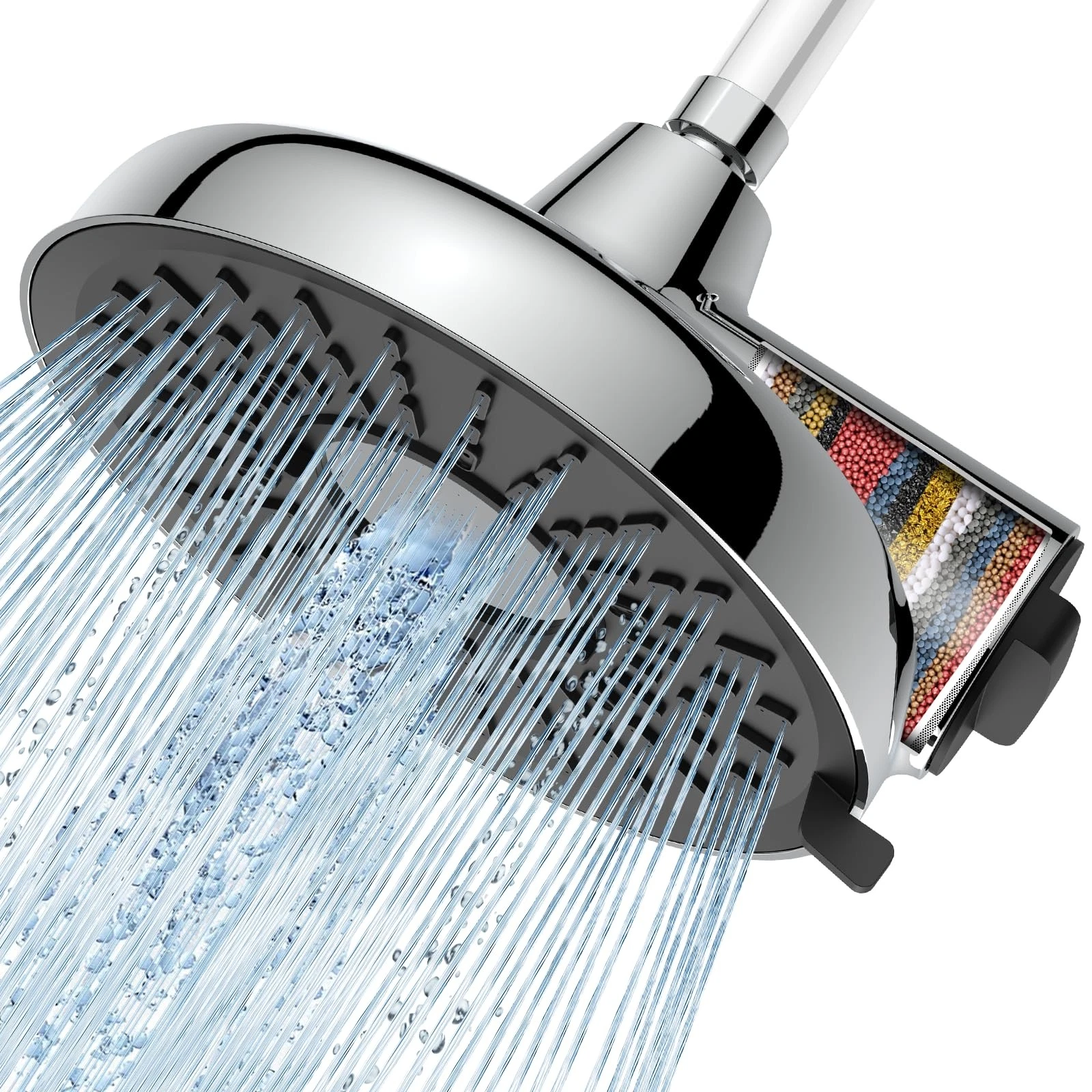 Filtered Shower Head - 8 Inches High Pressure Fixed Rain Showerhead with Filt...