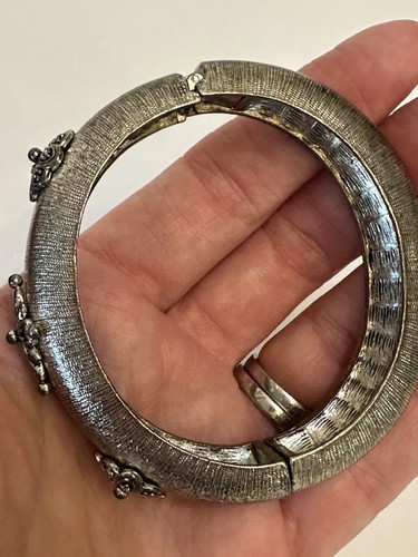 Pulsera Oscar de la Renta Tono Plata Vintage Rara Mujer’s Joyería Elegante - Imagen 5 de 11