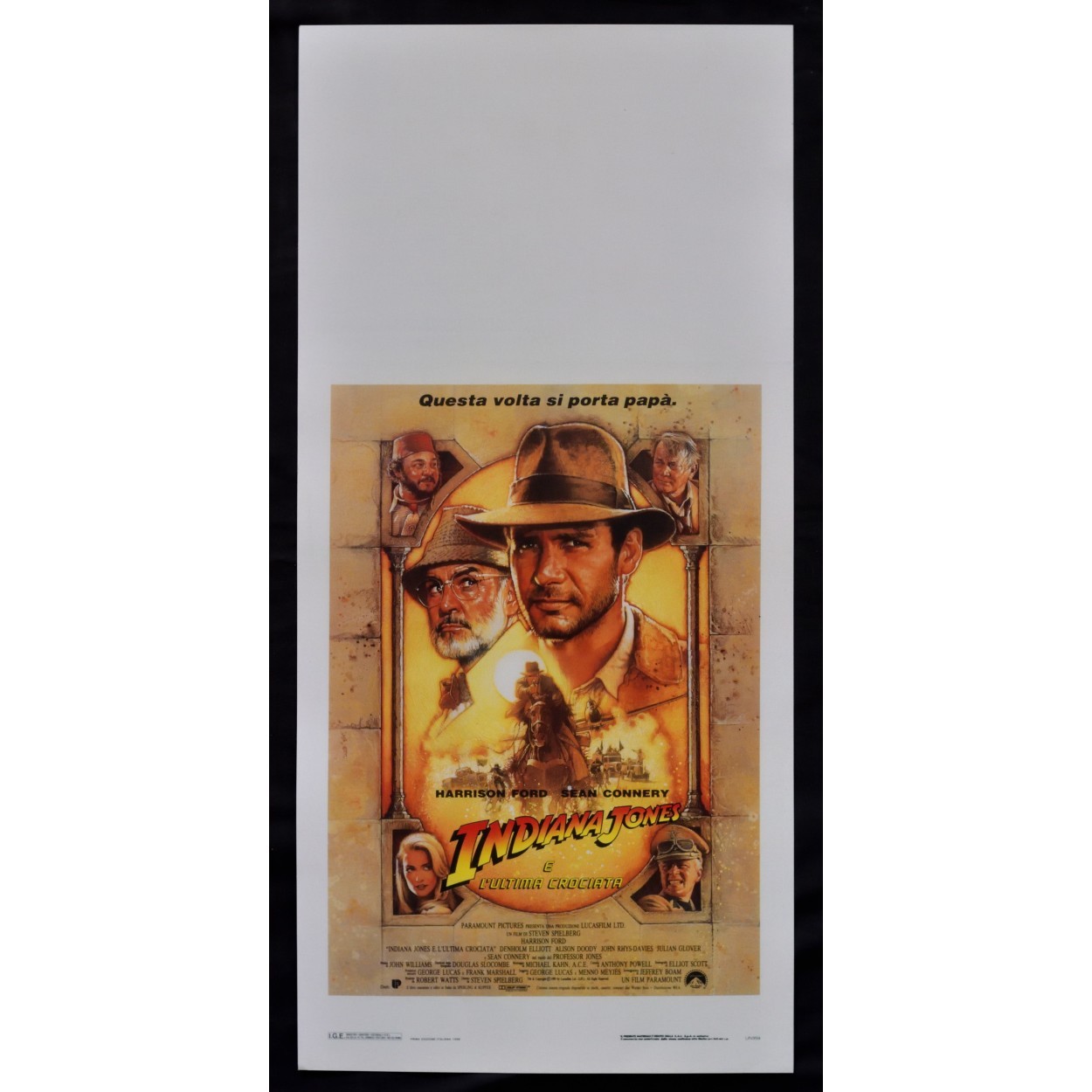 Locandina originale film Indiana Jones e l'ultima crociata (1989) - Regia di Steven Spielberg