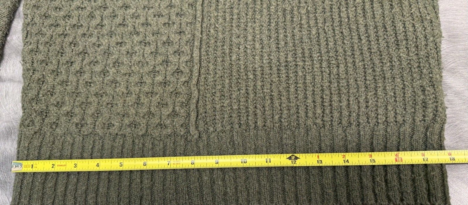 American Eagle Womens Small Green Patchwork Cable… - image 3