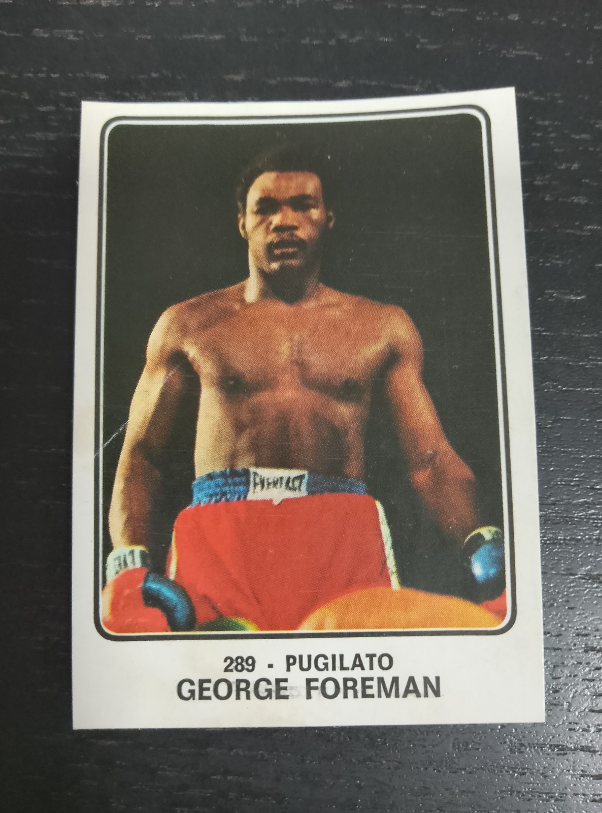 1973-74 GEORGE FOREMAN CAMPIONI DELLO SPORT PANINI #289 NEW NEAR MINT