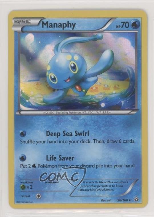 Manaphy Reverse Foil Pokémon XY Primal Clash #56