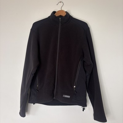 REI mens polartec fleece zip in jacket Sweatshirt Medium winter camp hike Black