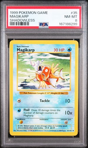 Magikarp (Shadowless) graded PSA 8 for sale on eBay