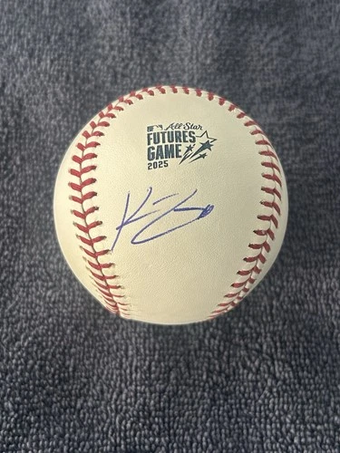 KONNOR GRIFFIN SIGNED AUTOGRAPHED OML 2025 FUTURES GAME BASEBALL MLB PIRATES