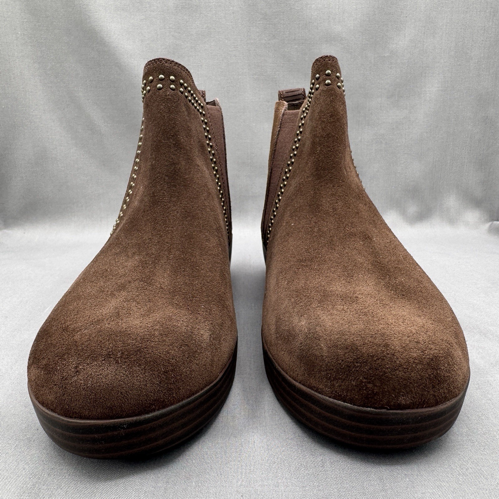 Fit Flop SuperChelsea Brown Suede Studded Pull On Ankle Boots Size 41 US 9 image 3