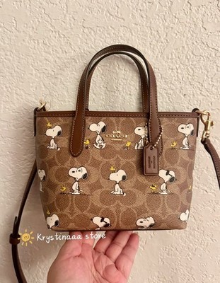 未使用保管品 COACH X PEANUTS モリー トート バッグ 25 COACH X PEANUTS】モリー トート バッグ 25・シグネチャー キャンバス