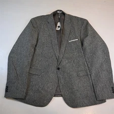 NWT Coofandy 3XLR Gray Hopstitch Slub Mens Blazer Suit Jacket Sport Coat