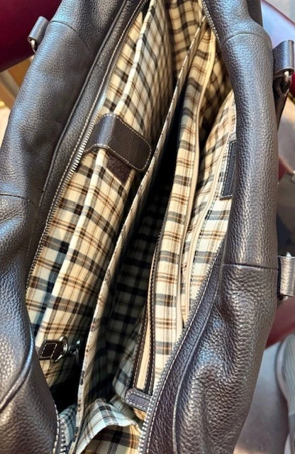 LEVENGER VINTAGE Bomber Jacket Leather Travel Bag Briefcase Expandable - NEW - Image 2 of 4