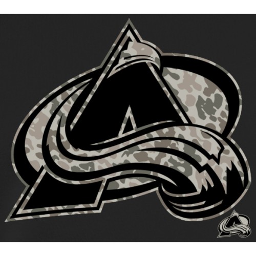 Men's Colorado Avalanche Black Rink Warrior Pullover Hoodie - 第 2/2 張圖片