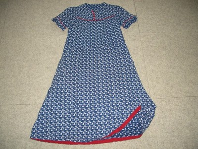 Kleid blau weiß rot Vintage Retro fifties 50er schwedisch
