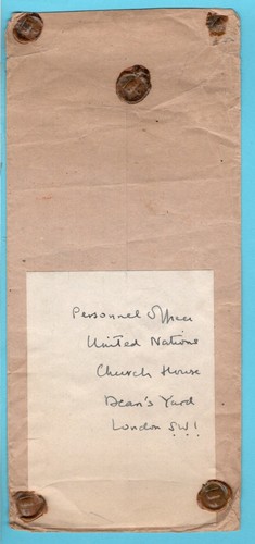 ENGLAND R fieldpost cover 1948 FPO 718 to United Nations office in London - Foto 2 di 2