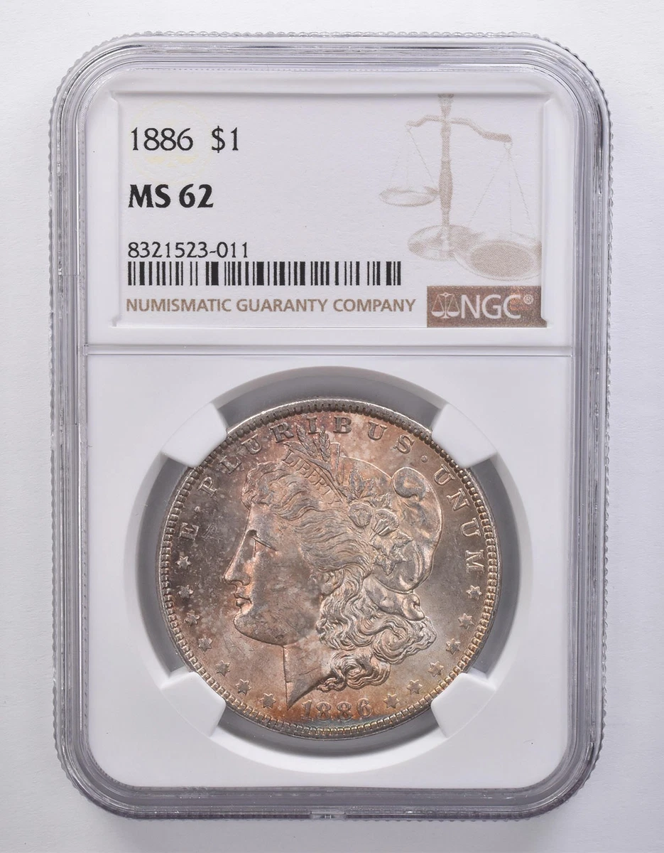 MS 62 Graded 1886 Year Morgan US Dollars (1878-1921) for sale | eBay