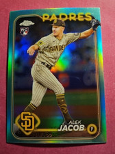 ALEK JACOB TOPPS 2024 CHROME UPDATE GREEN REFRACTOR ROOKIE CARD 130/1999 A#13806