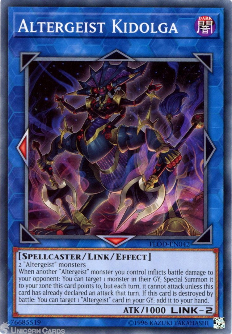 FLOD-EN042 Altergeist Kidolga Common UNL Edition Mint YuGiOh Card