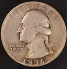 1936 D WASHINGTON QUARTER FROM AN OLD COLLECTION | LOT BB-165