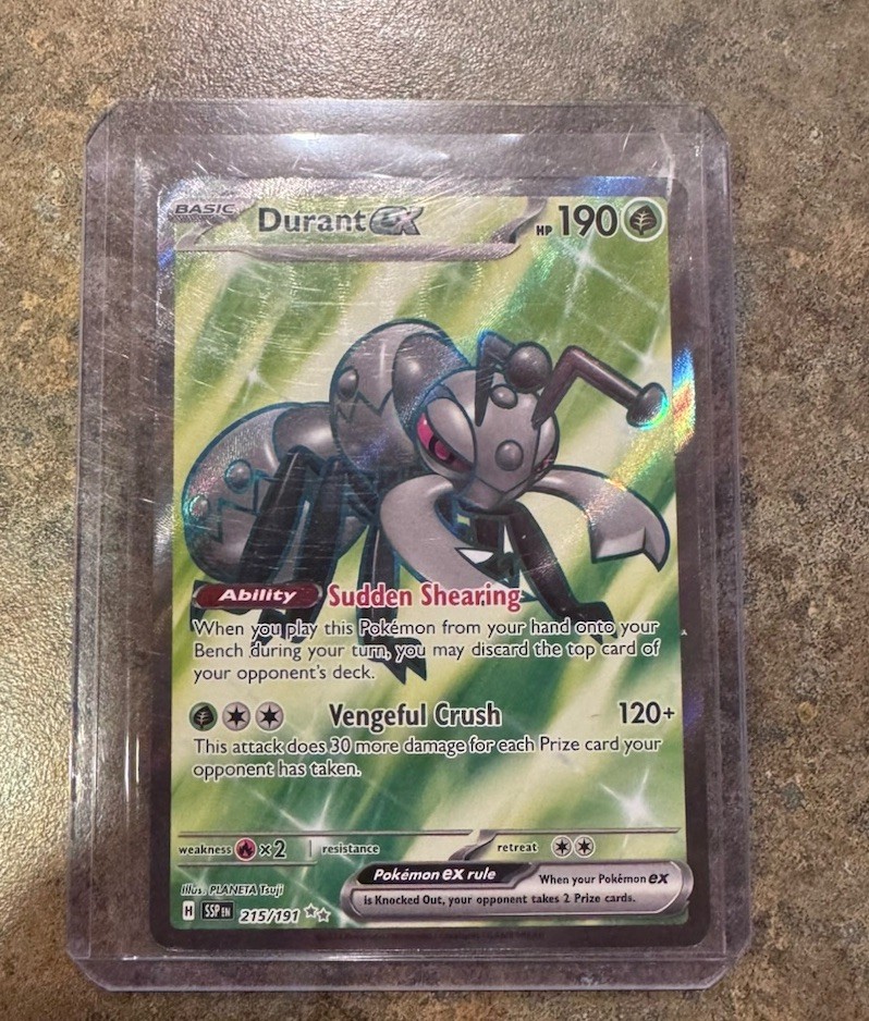 Pokemon Card Durant EX 215/191 Surging Sparks Full Art Ultra Rare NM