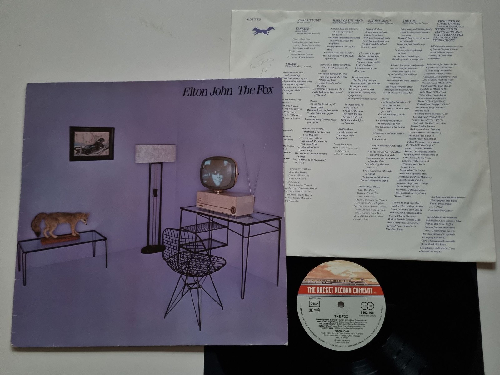 Elton John - The Fox Vinyl LP Germany