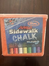 Chalk City Sidewalk Chalk, 20 Count, 7 Different Colors, Jumbo Chalk, Non-Toxic